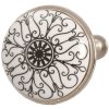Bouton de porte Orient Ø 3 cm noir