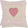 Coussin cœur romantique 40x40 cm