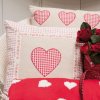 Coussin cœur romantique 40x40 cm