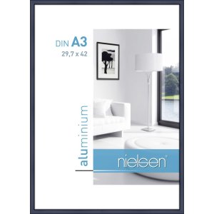 Cadre alu Nielsen Classic 29,7x42 cm bleu DIN A3 Cadre pour diplômes