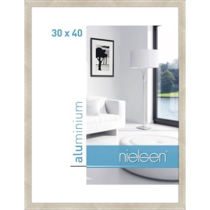 Cadre alu Cristal 30x40 cm florentin argenté