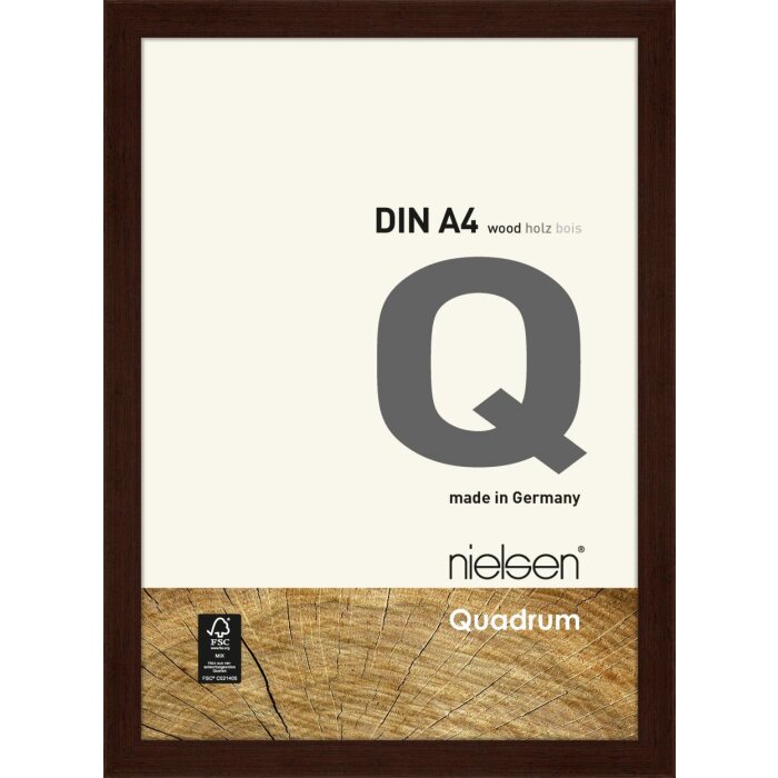 Cadre interchangeable en bois Nielsen Quadrum 21x30 cm wengé