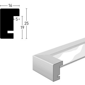 Cadre interchangeable en bois Quadrum 50x60 cm blanc