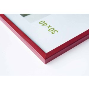 Zoom cadre en bois 18x24 cm rouge