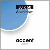 Accent cadre alu 50x50 cm argent mat