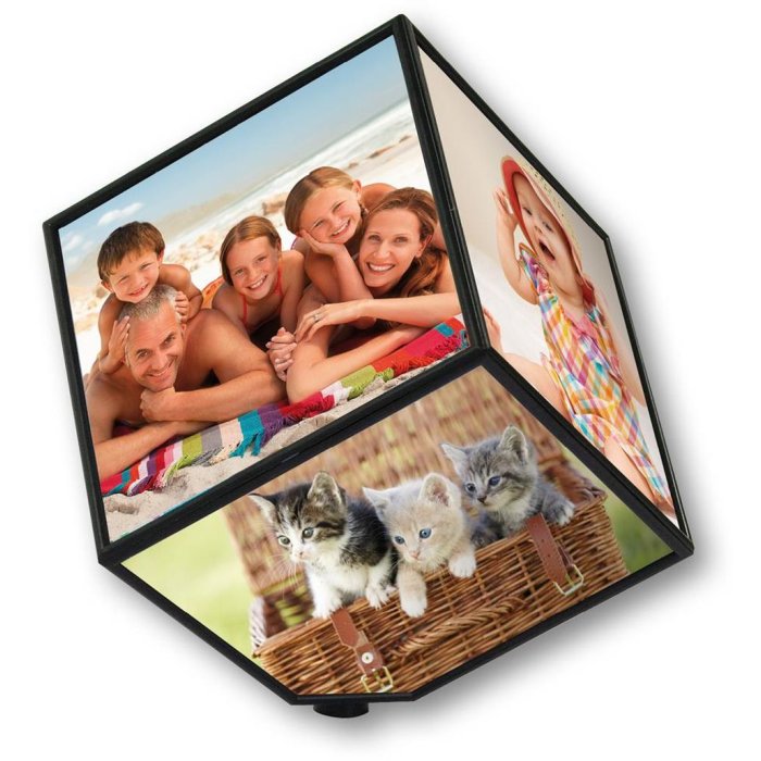 Cube photo rotatif 15x15 cm XL
