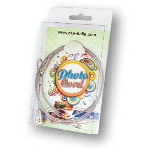 Câble photo métallique ZEP avec 8 aimants 150 cm argenté