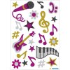 Autocollants HERMA MAGIC Musique Glittery