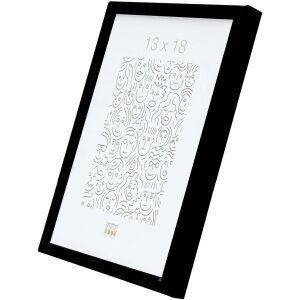 Cadre plastique Deknudt S011 noir 18x24 cm