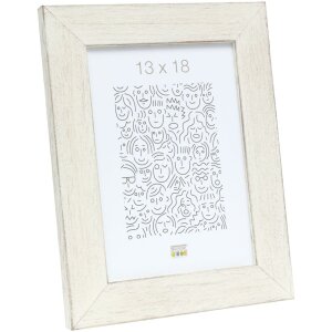 Cadre en bois S49B blanc peint 18x24 cm