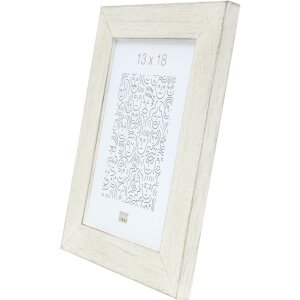 Cadre en bois S49B blanc peint 18x24 cm