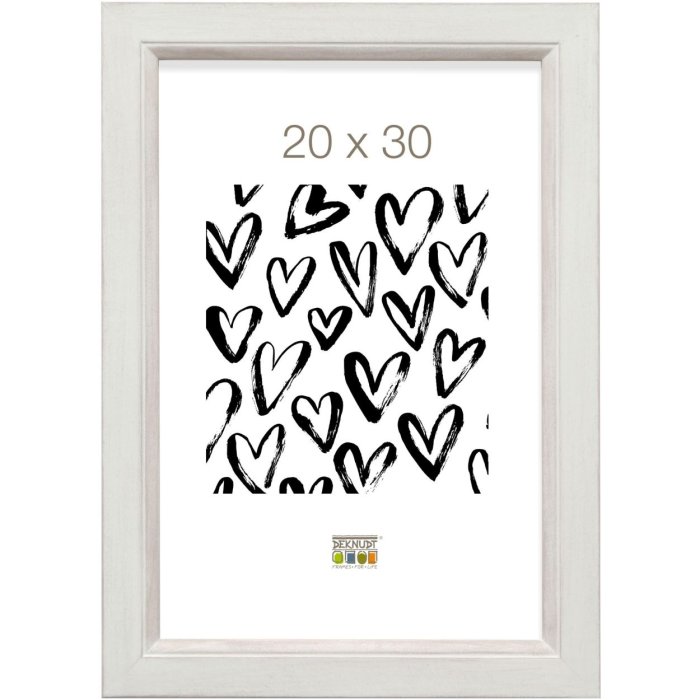 Cadre en bois S42L blanc 30x40 cm