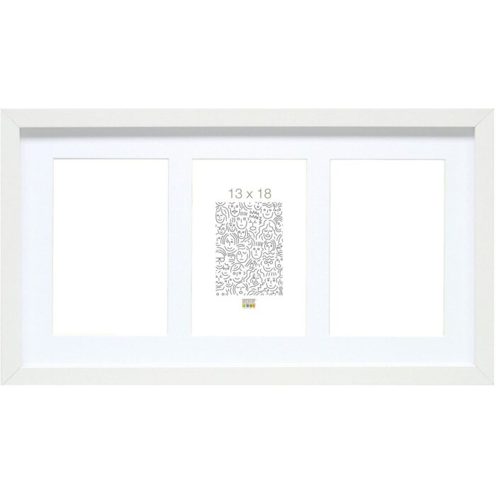 Cadre de galerie S66KA6 Deknudt bois blanc 3 photos 10x15 cm