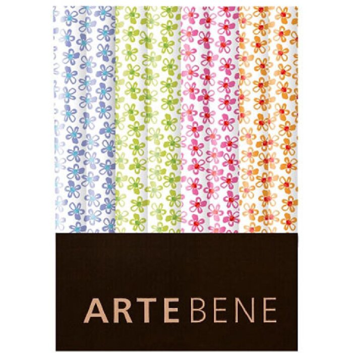 Artebene Papier cadeau Fleur bleu vert rouleau 70x200 cm