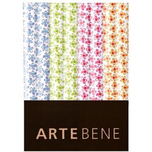 Artebene Papier cadeau Fleur bleu vert rouleau 70x200 cm