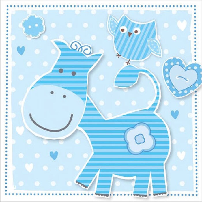 Mini-carte Cheval bleu