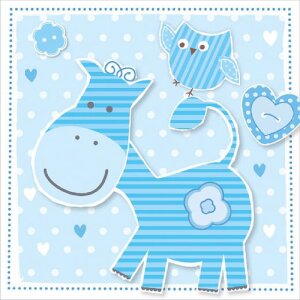 Mini-carte Cheval bleu