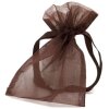 Sachet organza 9x12 cm chocolat