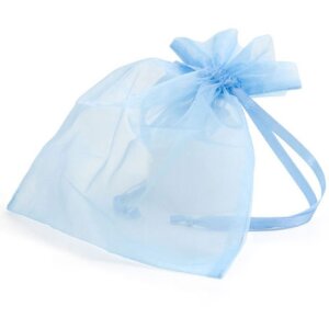 Sachet organza 17x21 cm bleu