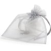 Sachet organza 17x21 cm gris argenté